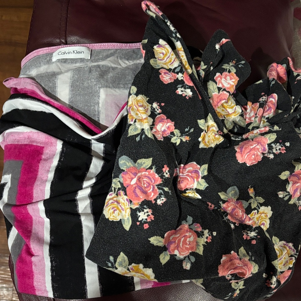 Calvin Klein Pink Striped and Floral Dresses